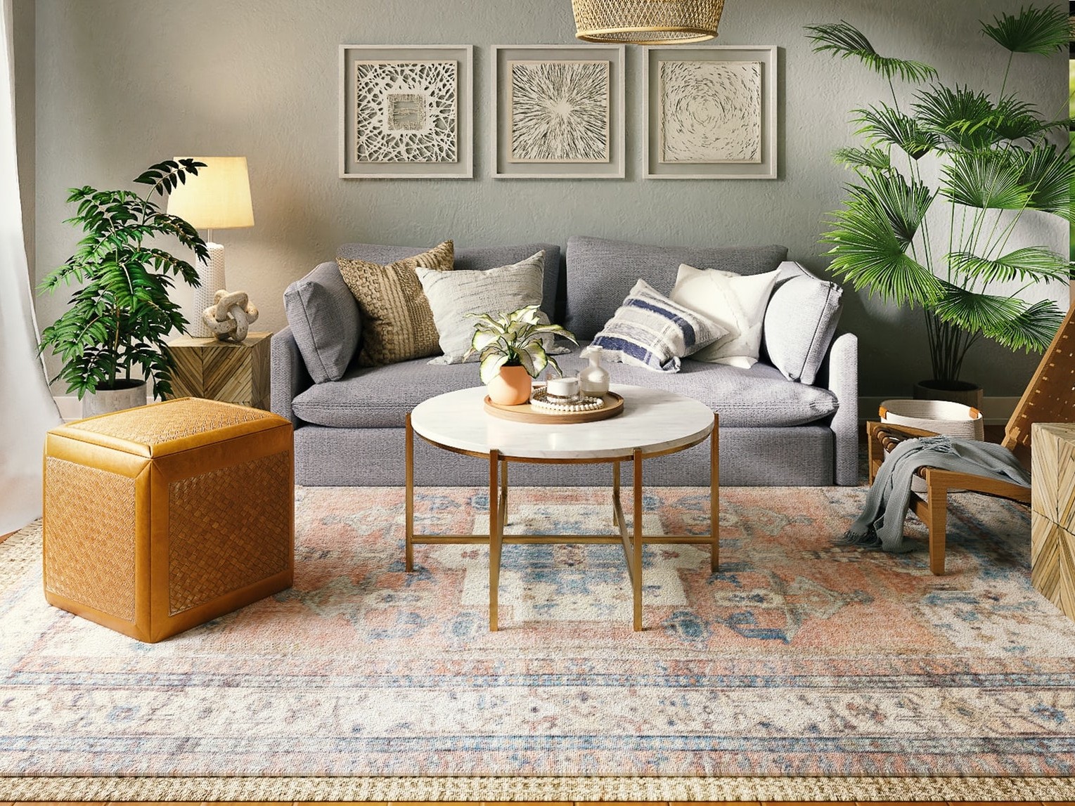 Cómo elegir el tamaño correcto de la alfombra para tu sala de estar