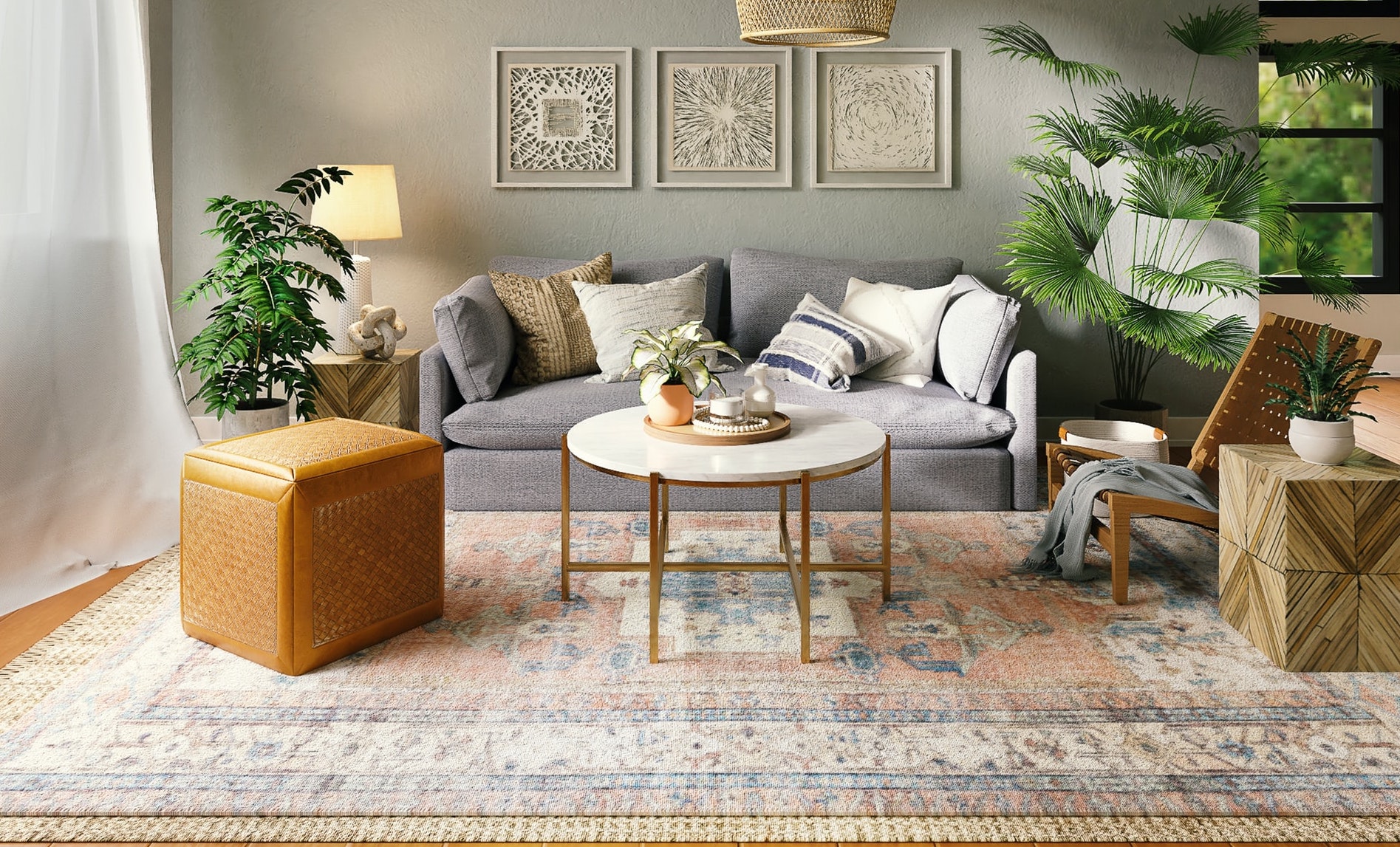Cómo elegir el tamaño correcto de la alfombra para tu sala de estar
